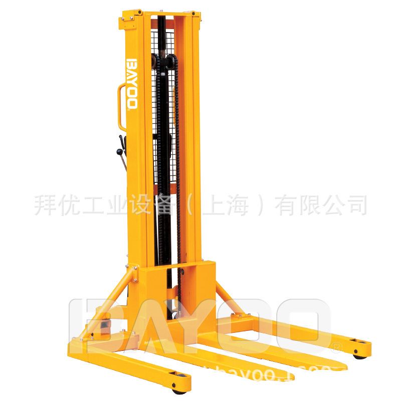 宽支腿堆高叉车,手动堆高叉车,堆垛机,叉车 BAYOO(拜优)BHY20045