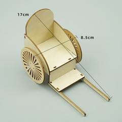 DIY WoodenRickshaw Human-Powered Cart Children Students Science Project Educational Toy Wholesale