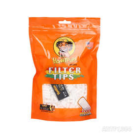 HONEYPUFF品牌 直径6mm手卷过滤嘴白色：圆柱海绵芯，带1册卷纸