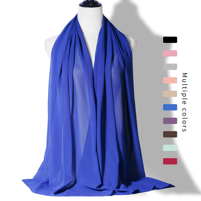 295 Colors Available Four Seasons Pearl Chiffon Bubble Scarf Long Scarf Women's Hood Scarf