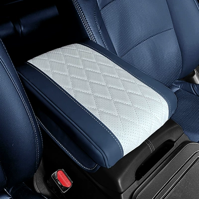 Applicable to BYD Qin L Song PLUSDMI/PRO Yuan PLUS/UP Armrest Box Hei Mat Memory Foam Latex Mat (Armrest box pad) - memory-foam-booster-pad-blue-and-white