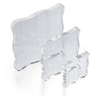 3 Sets of Acrylic DIY Stamp Grids, Stamp Blocks, Acrylic Scrapbook Photo Album Transparent Blocks in Stock