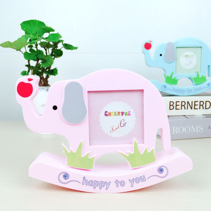 Elephant Photo Frame Small Picture Frame Charming Photo Frame Plastic Small Picture Frame Cartoon Plastic Frame 7563B