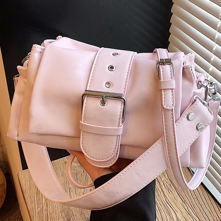 estilo coreano simple relajado hombro brazo bolsas de estilo de estilo de estilo de transporte 2026 primavera nuevo bolsas de almohada diarias image 1