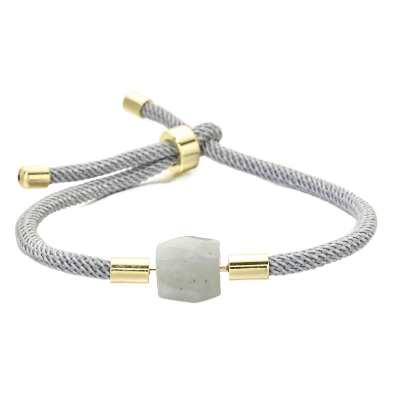 Pulsera de piedra de cuentas ajustable retráctil de cobre transfronterizo europeo y americano