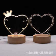 �羳���N�ɲ���DIY�����3dСҹ��ľ�|�l�����led�Ҿ�����[��