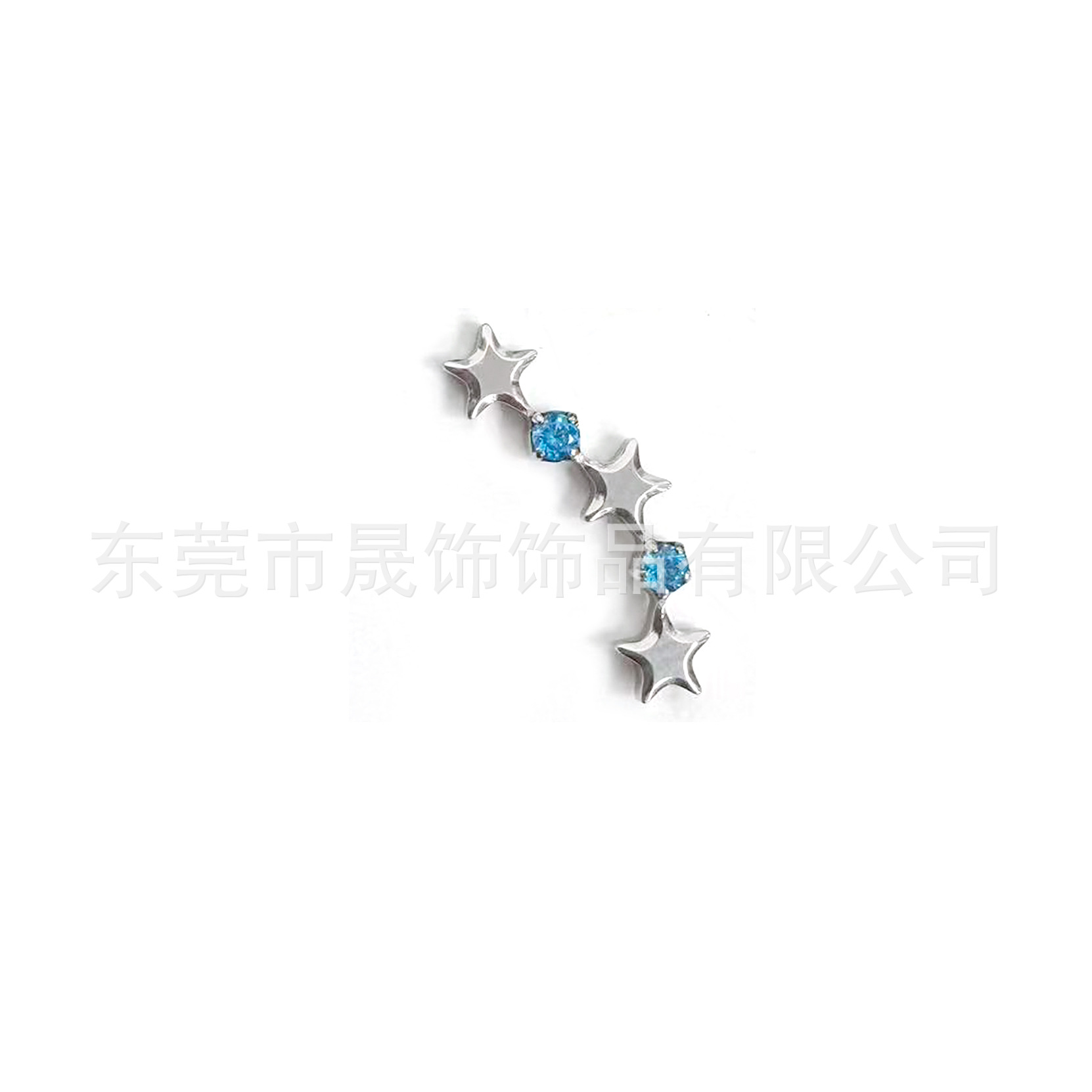 F136 Titanium Alloy 小流 Star Ear Stud Studded 5A Cubic Zirconia G23 Titanium Labret Stud Helix Cartilage Stud Piercing Jewelry