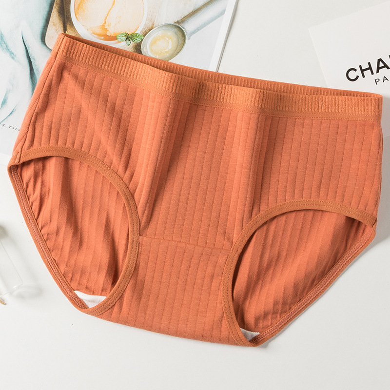Ropa interior de mujer de talla grande de algodón roscado japonés más grasa de algodón puro antibacteriano 200 kg grueso mm calzoncillos sin costuras de cintura media