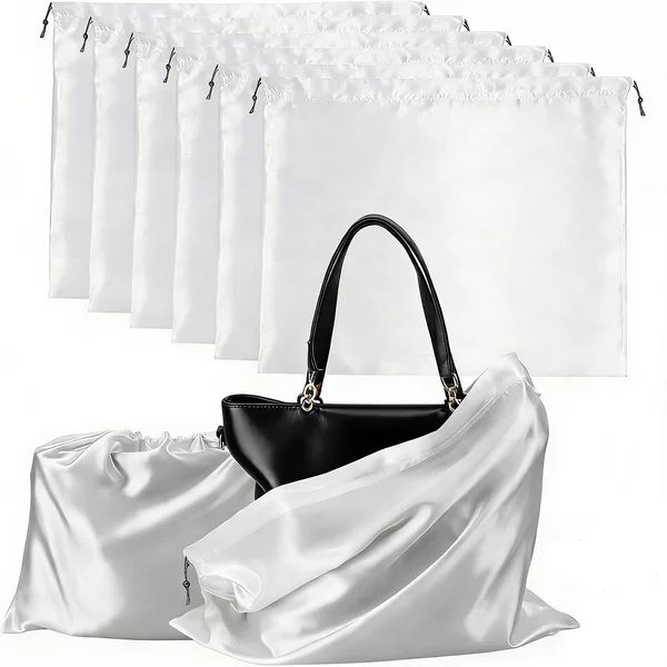 Amazon's New Dust-Proof Storage Bag, Satin Fabric Drawstring Bag, Large-Capacity Eco-Friendly Storage Bag