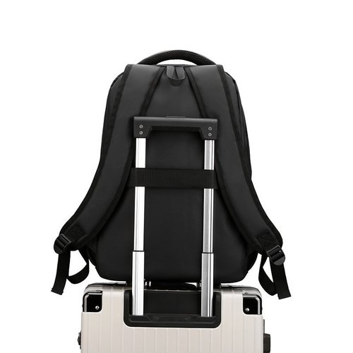  New Logo Printed Men's Business Dual-Shoulder Bag Large Capacity Leather-Film Multi-Purpose Laptop Dual-Shoulder Bag School Bag