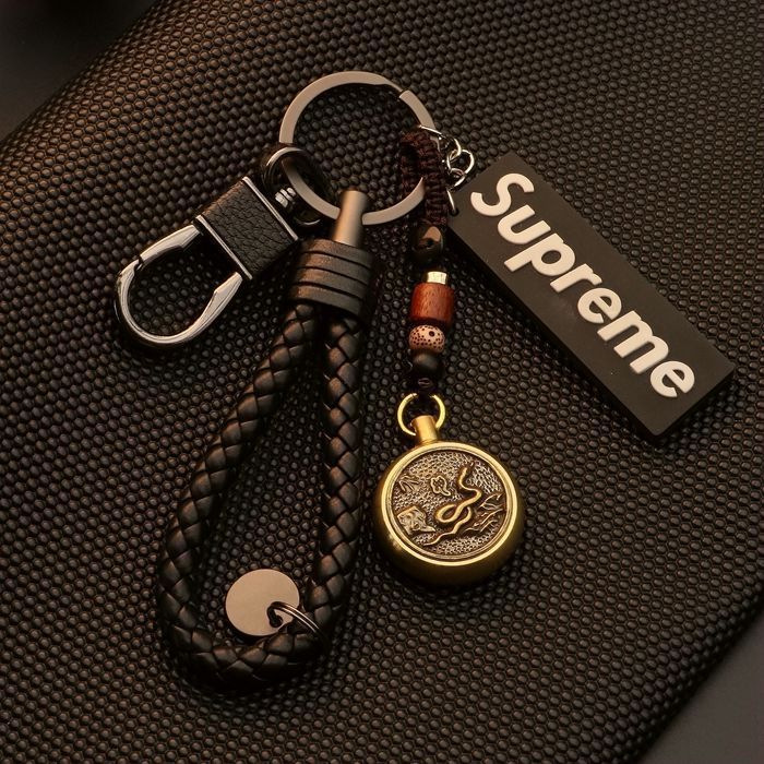 Llavero latón vuelta Zodiaco conejo dragón ovejas creativo llavero hombres personalidad pareja exquisito colgante