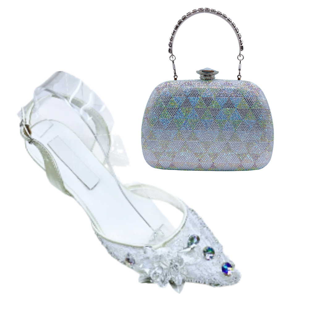 Zapatos estilo italiano para la cena de encaje seda cristal sandalias de tacón fino para mujeres de verano punta de diamante zapatos individuales image 7