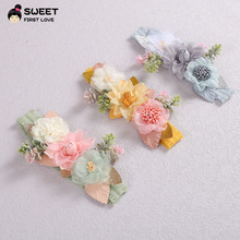 新款甜美可爱3色网纱蕾丝组合花朵lolita公主头饰洛丽塔女童头花