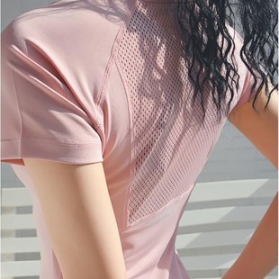 Summer Sports Short-Sleeved Women's Quick-Drying Yoga Clothes Slimming Look Fitness T-Shirt Running Training Tops for Women
