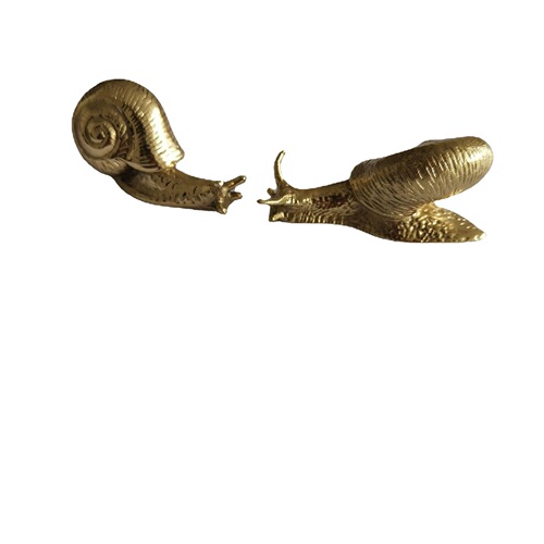 Brass snail wardrobe door tea can jewelry box tissue box handle