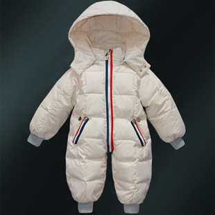 Baby One-Piece down Jacket, Kidsren's down Jacket, Baby Romper, Boys and Girls White Duck down One-Piece down Jacket