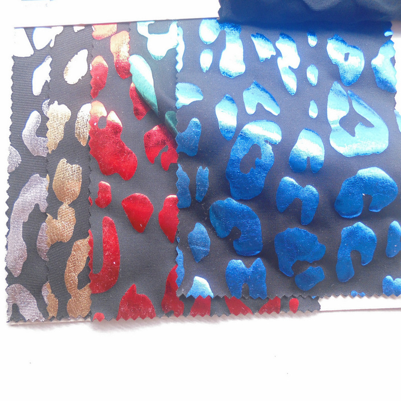 Knitted Fabric Hot Stamping Leopard Print New Soft Elastic Thin Leopard-Shaped Clothing Fabric Glossy Leopard Clothing Fabric
