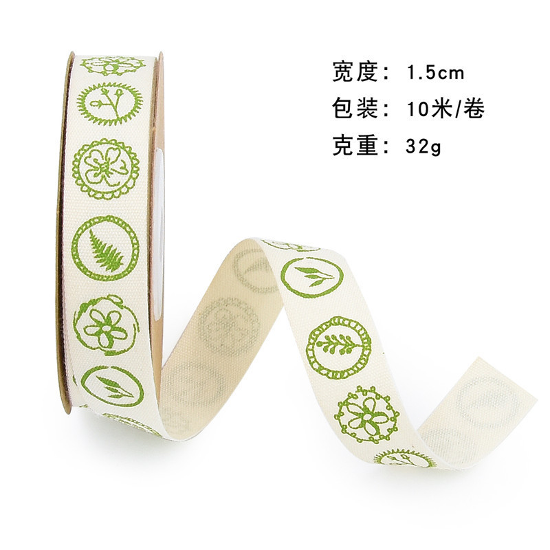 Nuevo cactus transfronterizo impresión de tortuga hoja de algodón cinta jardinería en maceta decoración doméstica DIY cuerda de madera de algodón