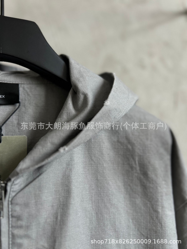 巴黎B家新款单环字母刺绣拉链夹克世家做旧脏脏复古薄款潮流外套|undefined