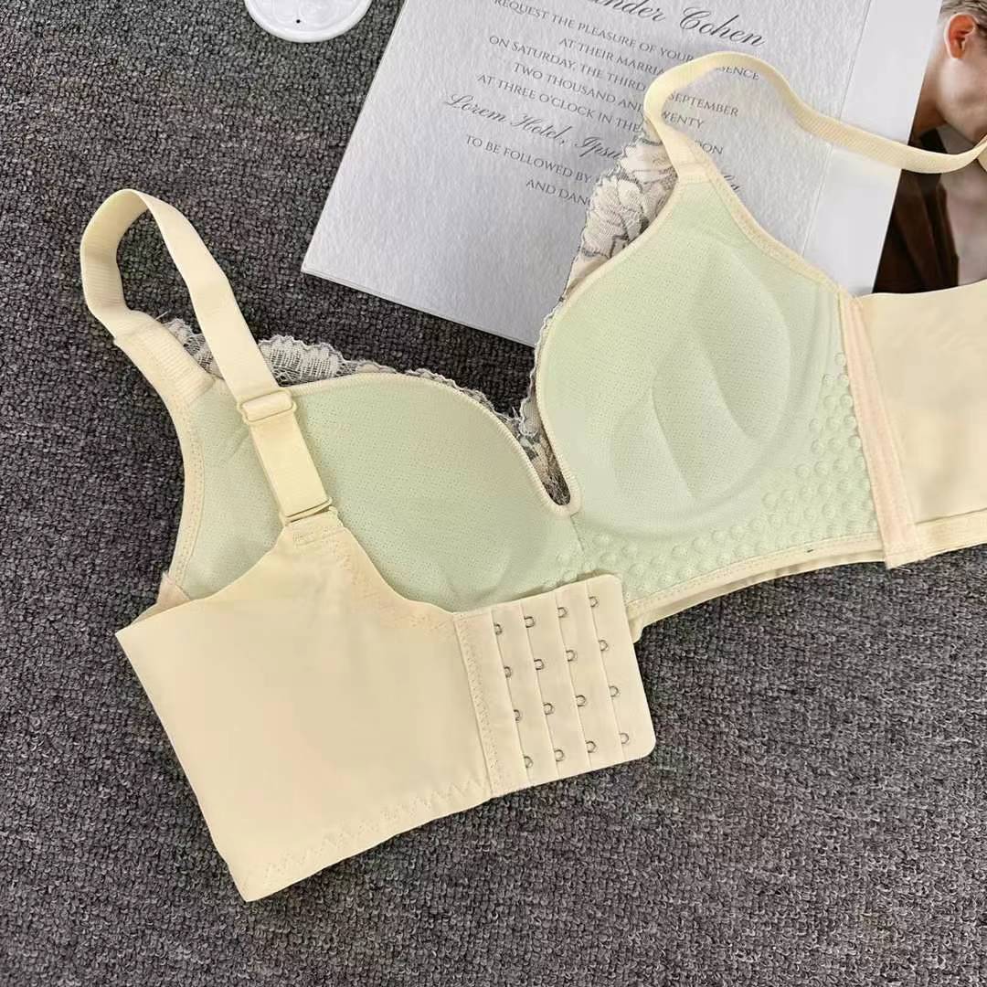 Nuevo sujetador de alta calidad de moda de encaje jacquard transpirable ajustable confortable tipo de pecho pequeño tipo de ropa interior para mujeres
