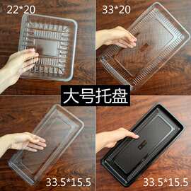 一次性塑料托盘超市生鲜冷冻大号鱼盘加长加宽羊肉串猪肉串内托盒