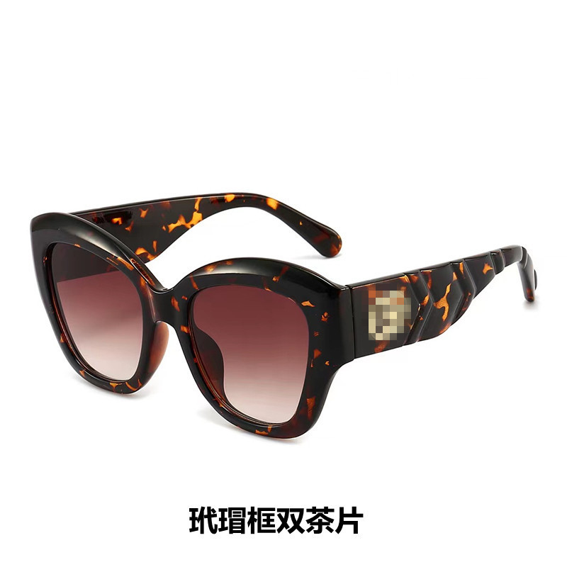2022 new cross-border fashion sunglasses men's foreign trade trend large frame European and American model outdoor catwalk sunglasses ladies
