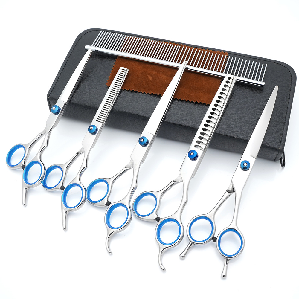 Tijeras de aseo para mascotas, tijeras de corte de pelo de acero inoxidable, tijeras especiales para perros, tijeras de dientes delgadas, tijeras de hueso de pescado, tijeras de corte de pelo de gato