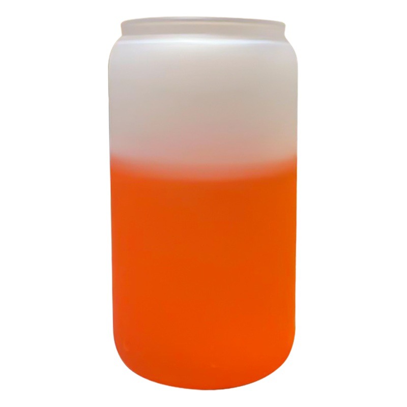 16oz comercio exterior gradiente de color de sublimación de vidrio electrochapado camaleón fluorescente arco iris pintura vidrio taza de agua taza de masón