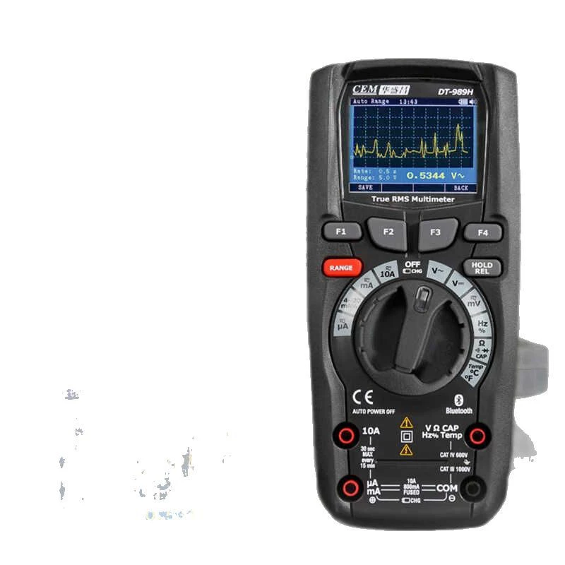 Huashengchang CEM стильный цифровой мультиметр DT-989H высокоточный амперметр многофункциональный мультиметр с Bluetooth