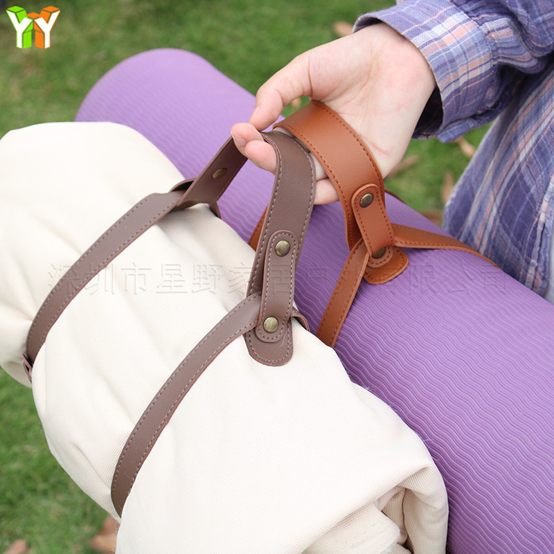 Outdoor Yoga Slimming Exercise Yoga Mat Straps Fitness Sports Straps Ready-Made Leather Yoga Mat Straps