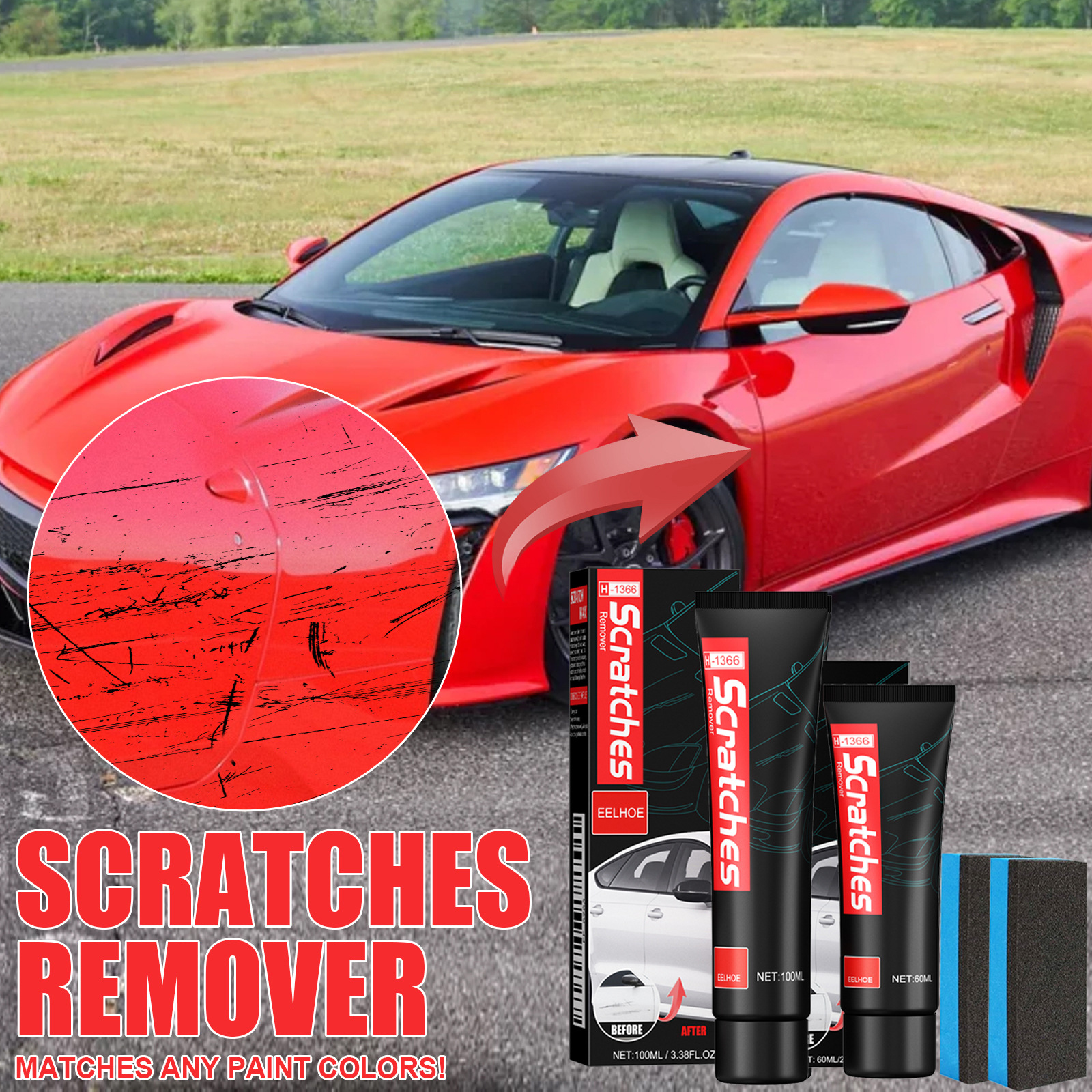 Car scratch polishing paste paint clean and polish decontamination wax reconditioning paste scratch repair and maintenance_voghion.com