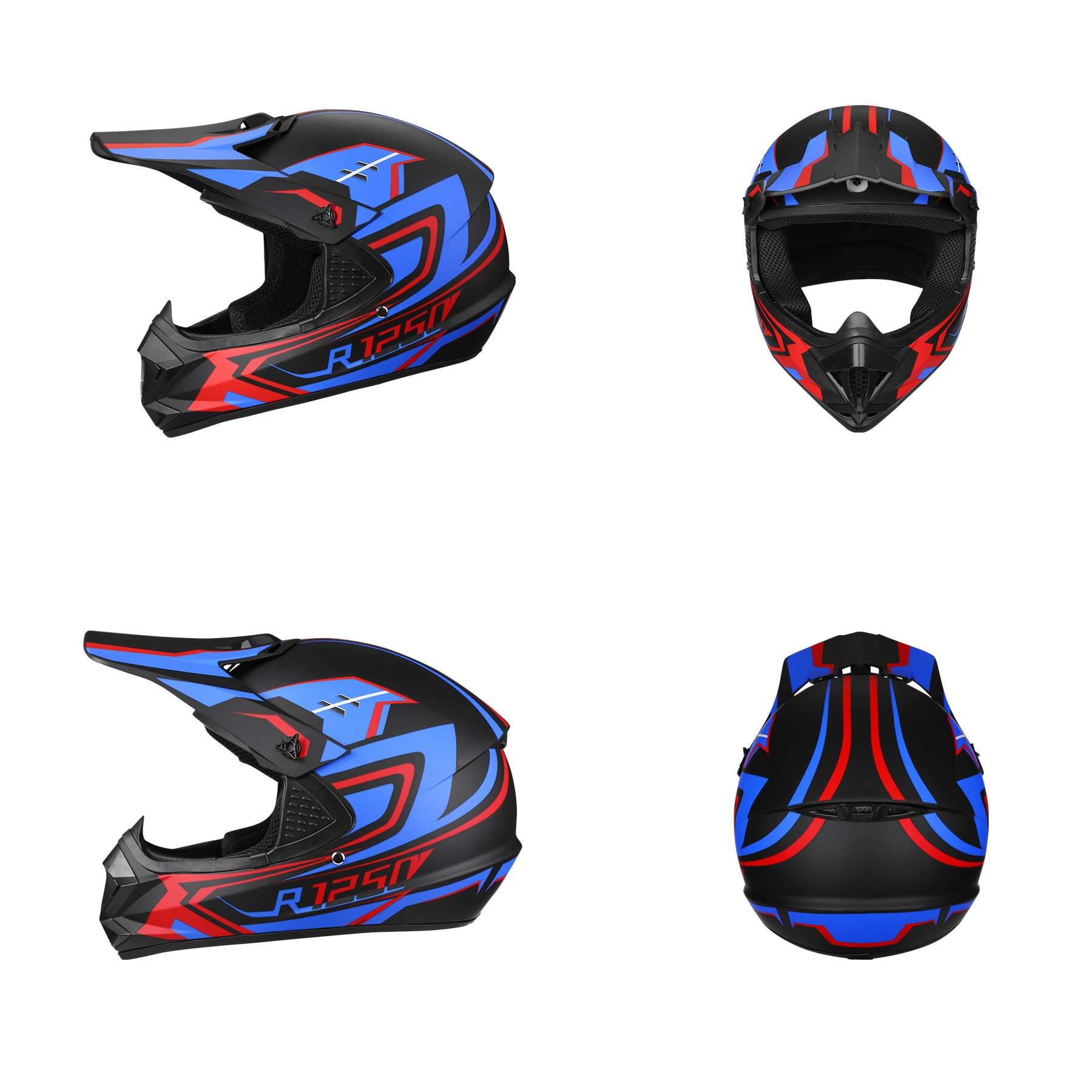 빨간색과 파란색 꽃