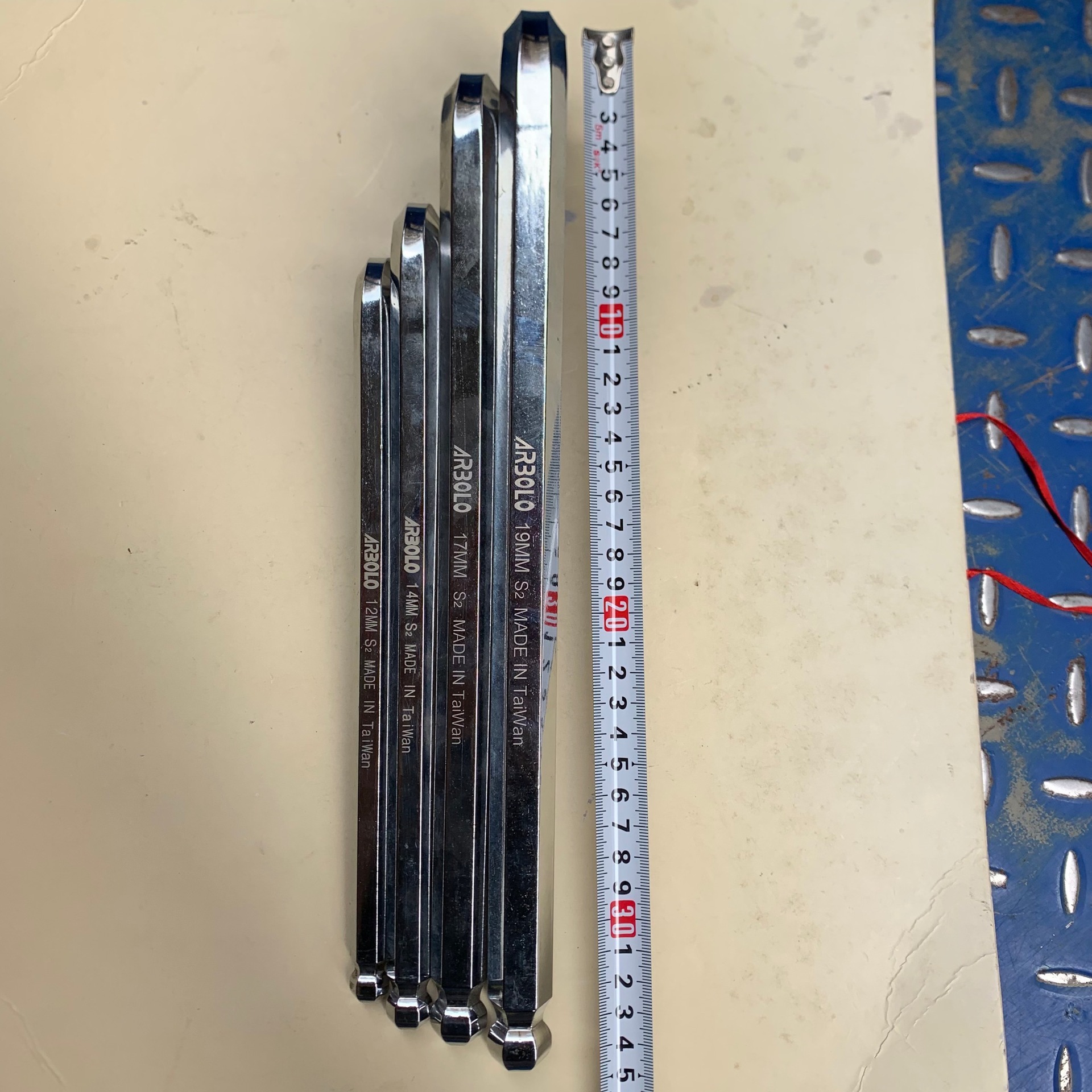 Hexágono S2 espejo endurecido llave extra-Largo hexagonal socket 12mm 14mm 17mm 19mm Fuente fabricante