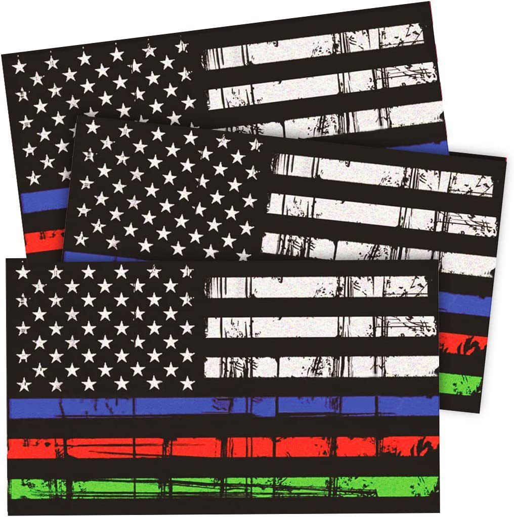 5x3 "de tres piezas de la bandera americana pegatinas reflectantes protector solar impermeable adhesivo coche calcomanías Amazon fábrica al por mayor image 9