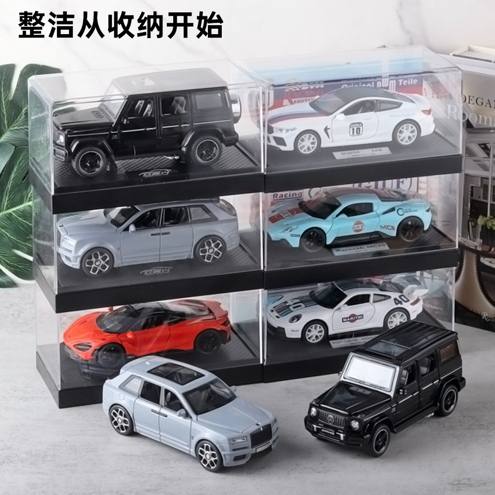 Zhongyuanxing 1:32 acrílico cubierta de polvo aleación modelo coche deportivo Tire hacia atrás el sonido y la luz juguete decoración transmisión en vivo recomendar