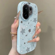 格纹星星适用vivoY500_Y300Pro新款Y200T镜框Y100i手机壳Y78_Y35M
