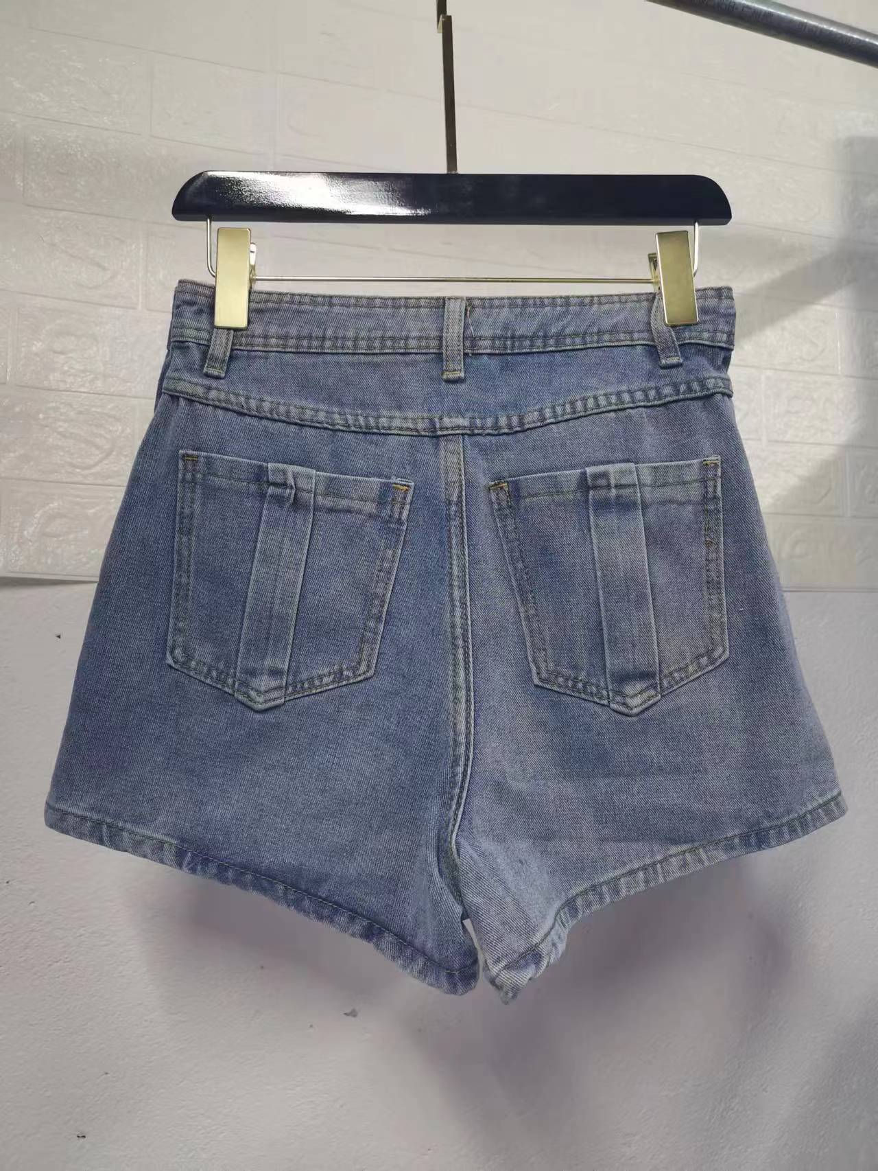 Women's High Waist A-line Denim Skort Summer Casual Wide Leg_voghion.com