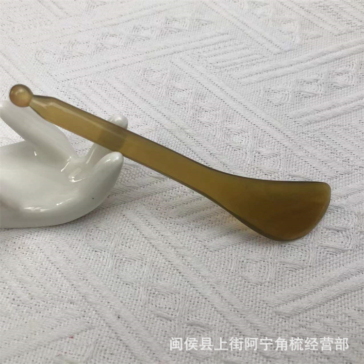 Horn Gua Sha Massage Stick 12cm Acupoint Facial Eye Tool for Meridian Care overview