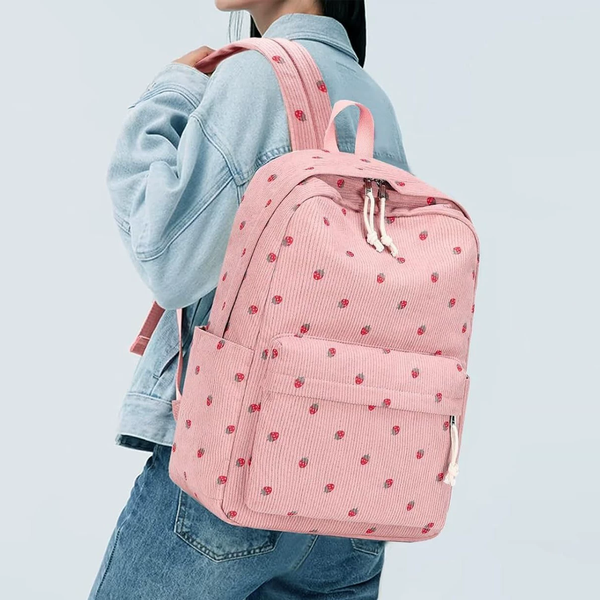 (Cross-border trading), strawberry, school bag for students, backpack, shoulder bag, laptop, for teenagers
