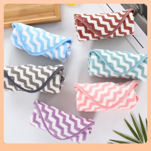 ⊕Children's Small Towel Absorbent Coral Velvet Square Towel 30*30 Kindergarten Square Handkerchief Face Towel Baby Saliva