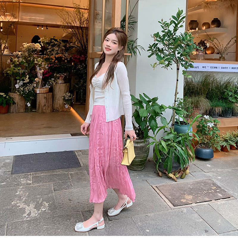 Sandalias de Punta cerrada para mujeres 2023 verano nuevo rhinestone tacón grueso antideslizante moda todo-fósforo estilo de hadas retro tacones altos