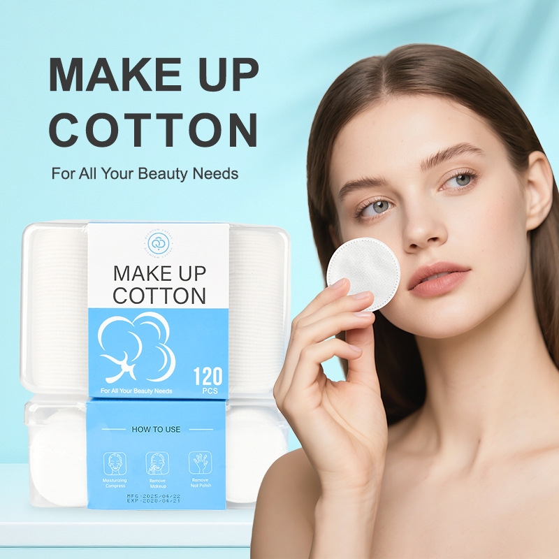 Transfronterizo Amazon cotton pads cotton rounds caja redonda almohadilla de algodón desmaquillante algodón personalizado