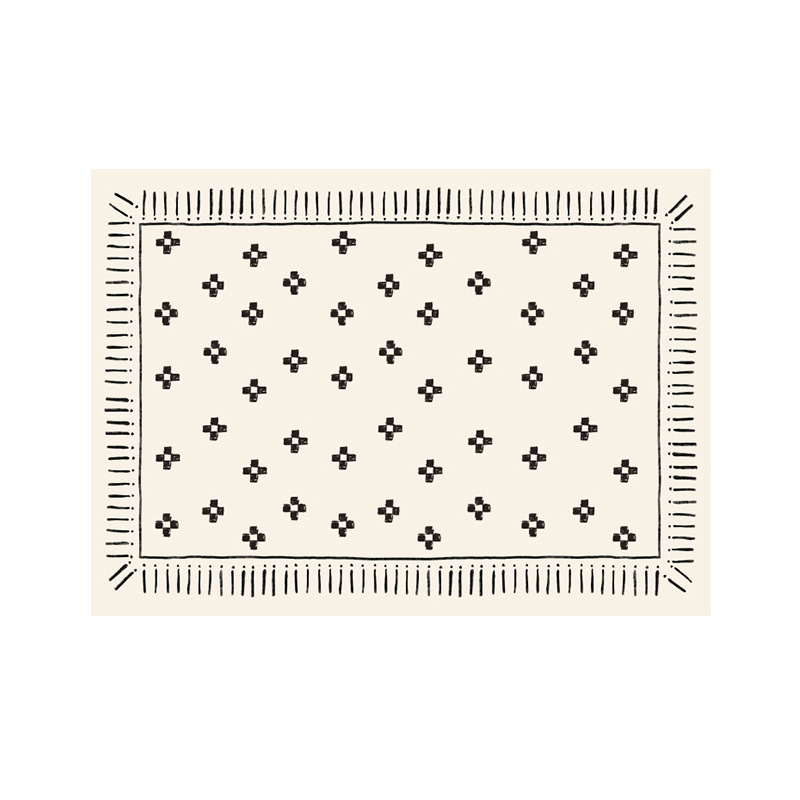 Alfombra de estilo crema francesa de venta caliente transfronteriza, sala de estar, tienda completa, alfombra de lujo ligera lavable y fácil de cuidar