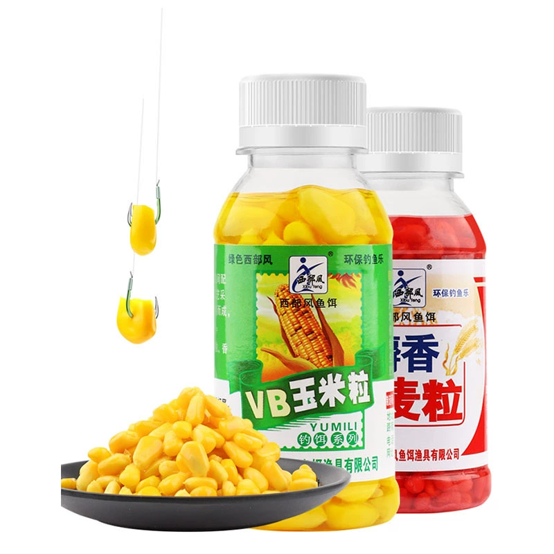 Xibu Feng VB Кукурузная приманка для травяного карпа - сладкая нежная рыболовная частица, 100% натуральный вкус