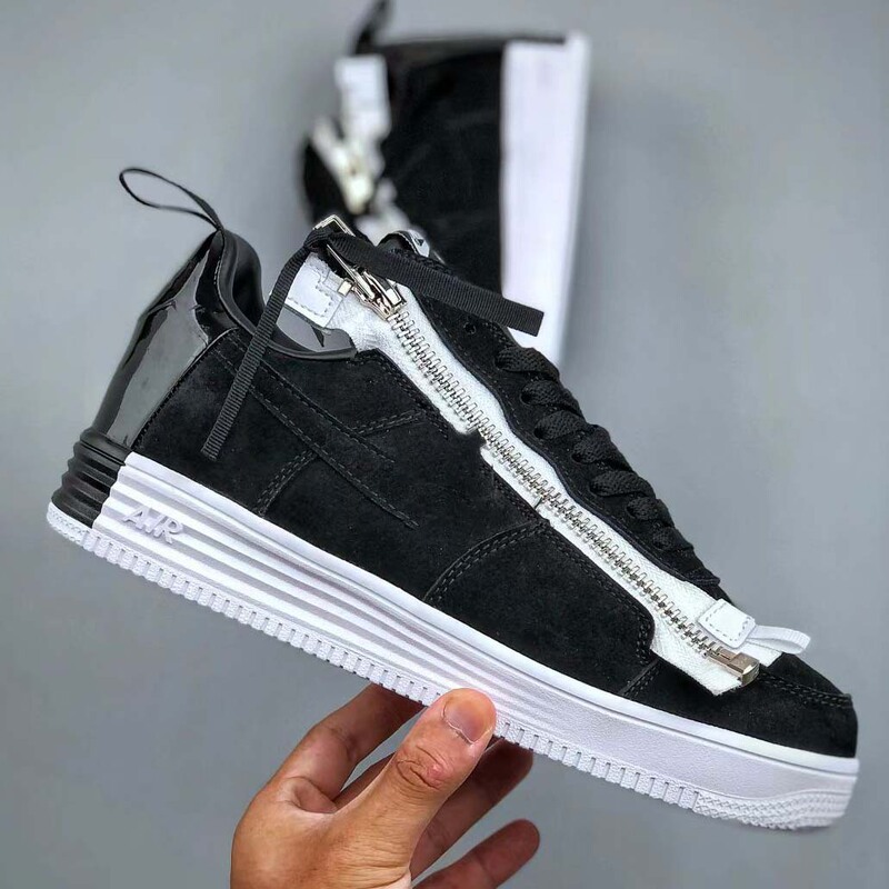 Lunar Air Force Sneakers Functional Style Zipper Casual Shoes Men's and Women's Trendyy Sports Sneakers Af1 Original Standard Branded