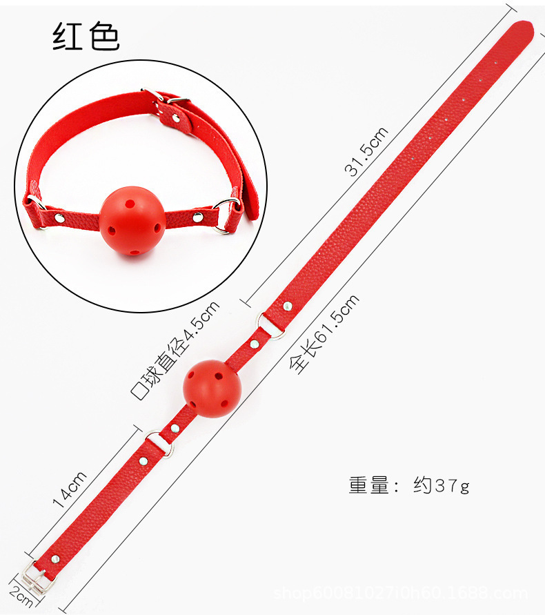 Adult Oral Ball Gag with Nipple Clamps and Anal Plug, ABS Bondage Training Kit — detail image 21