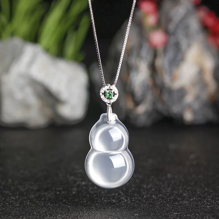 Organic agate pendant jade, accessory, wholesale, silver 925 sample