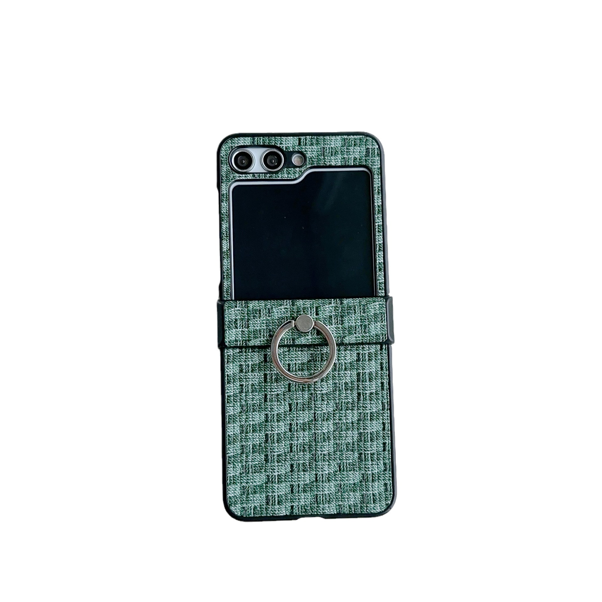 Compatible avec le Samsung Zflip4 (anneau de support léopard), coque de protection pliable Zflip à -40 %, nouveau modèle Flip5._voghion.com