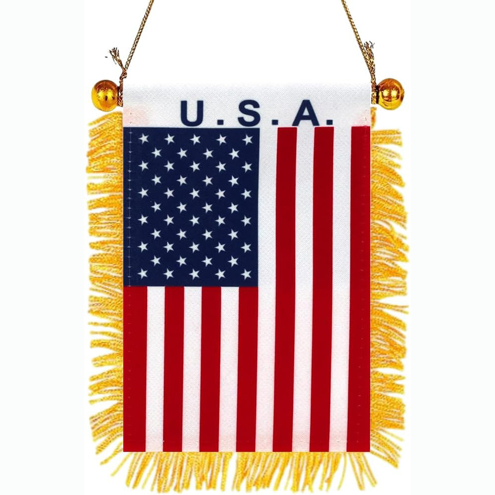 Ventana con flecos, ventosa, pequeña bandera colgante, mini bandera, espejo retrovisor de coche, decoración de la bandera nacional, color nacional, pequeño banderín