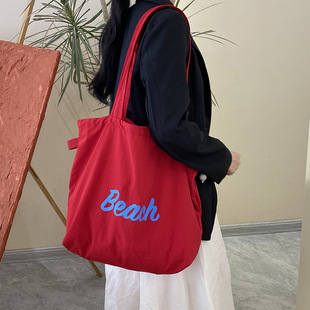 Summer shopping bag, capacious one-shoulder bag, Korean style
